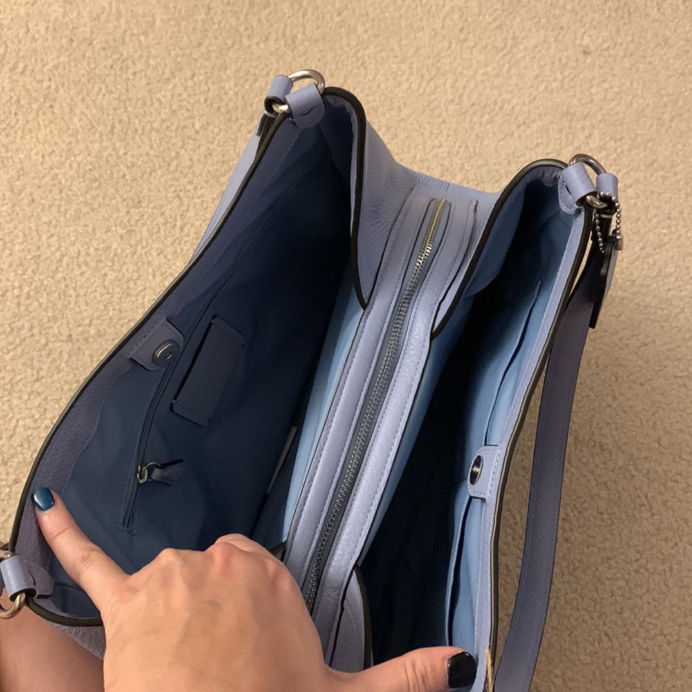 Coach periwinkle blue medium size purse - Picture 4 of 4